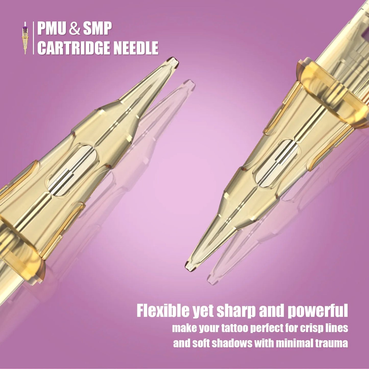 20pcs EZ Cartridge Tattoo Needles SMP V Select Permanent Make-Up 1RL Eyelinver Lips Eyebrows for Cartridge Tattoo Machine Pen
