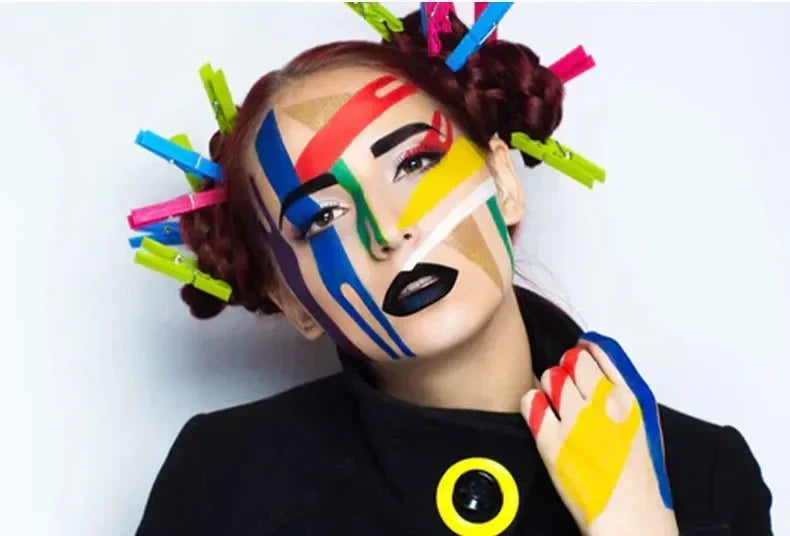 Face Body Painting Make Up Face Color Eye Shadow Easy To Clean Makeup Body Paint Festival Halloween Makeup Body Paint  Wholesale