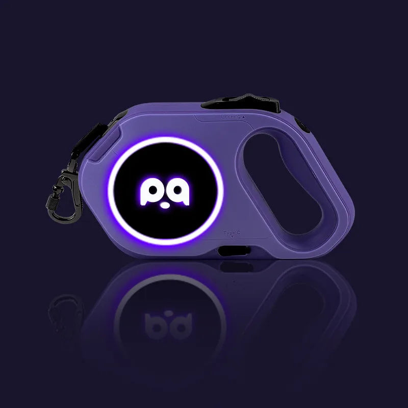 5M Automatic Retractable Dog Leash LED Luminous Leading Light Straps For Small Medium Dogs Puppy Pet Flexi Walking Running Lead